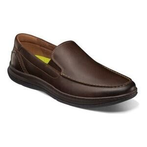 Florsheim Brown Leather Central Moc Toe Venetian Loafer Shoes Size 7